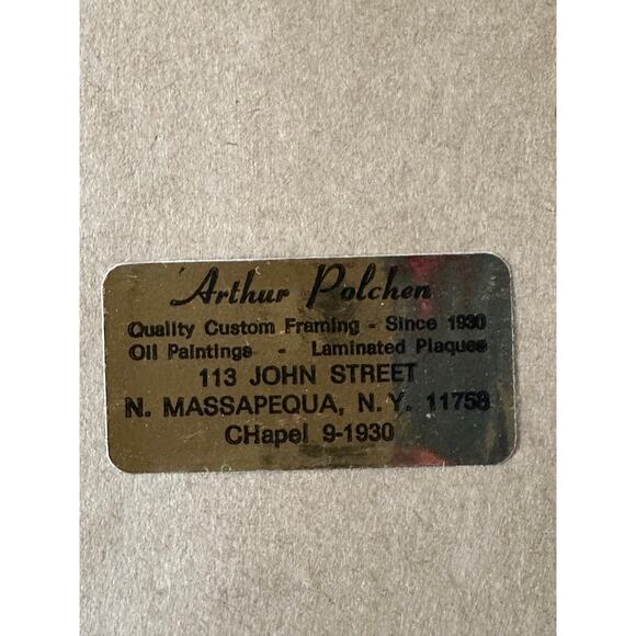 Vintage framed cross-stitch embroidery  of a little mermaid blue brown 16x10.5” - Picture 5 of 9